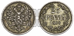 25 пенни 1868 года S