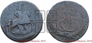 1 копейка 1789 года ММ (ММ или без букв, Красный  монетный двор)