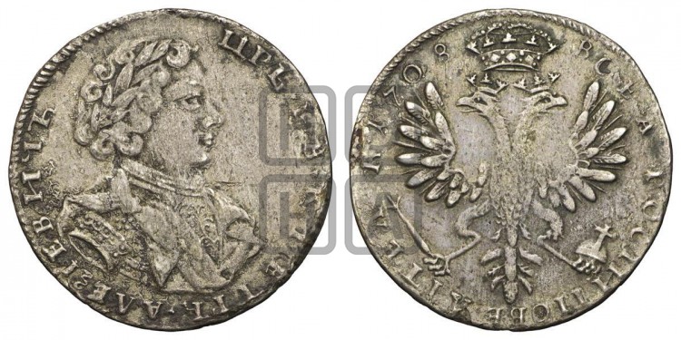 Тинф 1708 года (без знака минцмейстера)