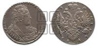 1 рубль 1733 года (без броши на груди, разновидности не отмеченные редкостью)
