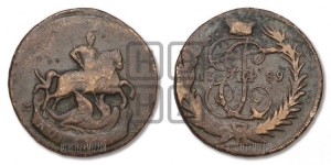 1 копейка 1789 года ММ (ММ или без букв, Красный  монетный двор)