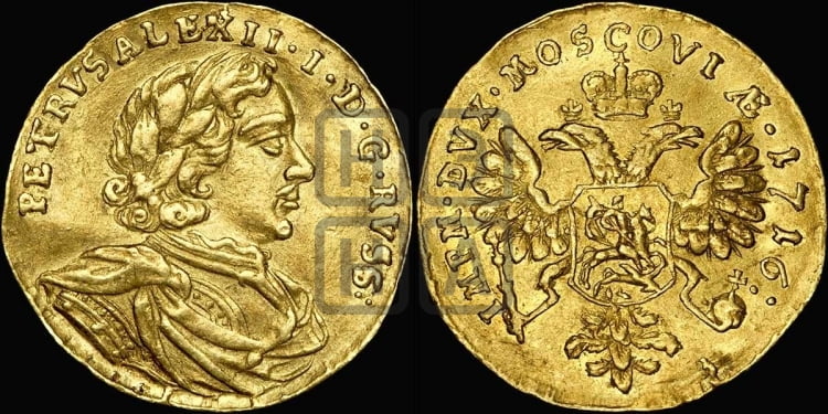 1 червонец 1716 года (надпись латинская)