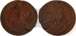 Копейка 1759 года (с вензелем Елизаветы I)