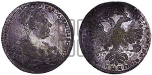 1 рубль 1727 года (Портрет вправо, Петербургский тип, голова большая)
