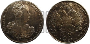 1 рубль 1727 года (Портрет вправо, Петербургский тип, голова большая)