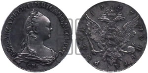 1 рубль 1757 года (СПБ, портрет работы Дасье)