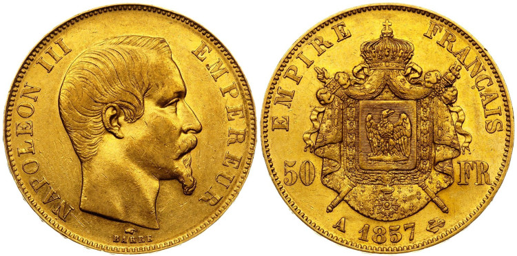 50 франков 1857 года, А