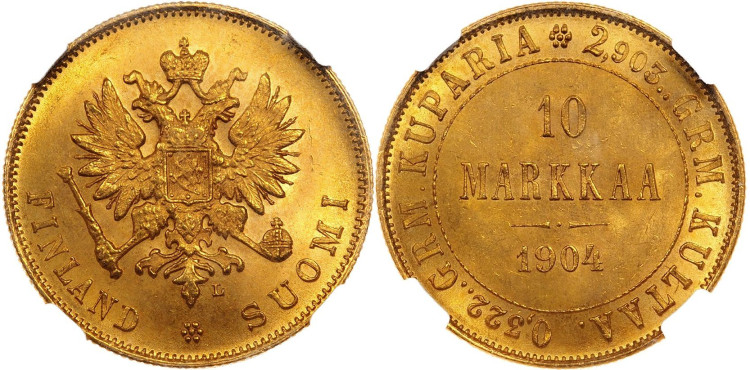 10 марок 1904 года, L