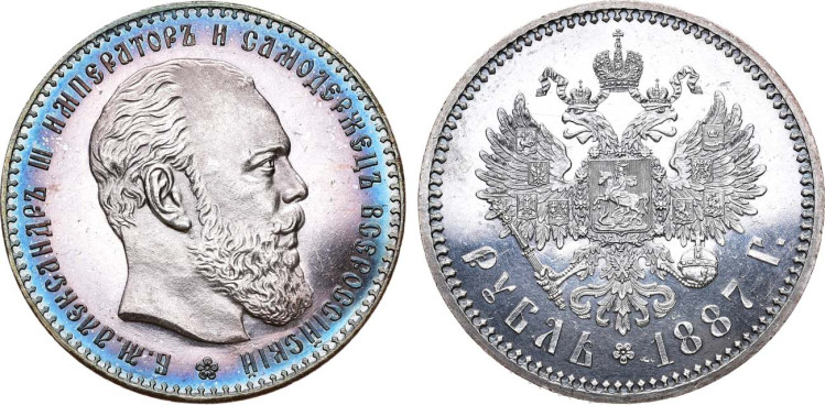 1 рубль 1887 года, АГ-(АГ)
