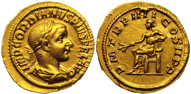 Римская Империя. Ауреус. Император Гордиан III. 238-244 гг.