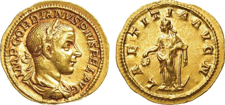Император Гордиан III Пий. Ауреус 241-243 гг.