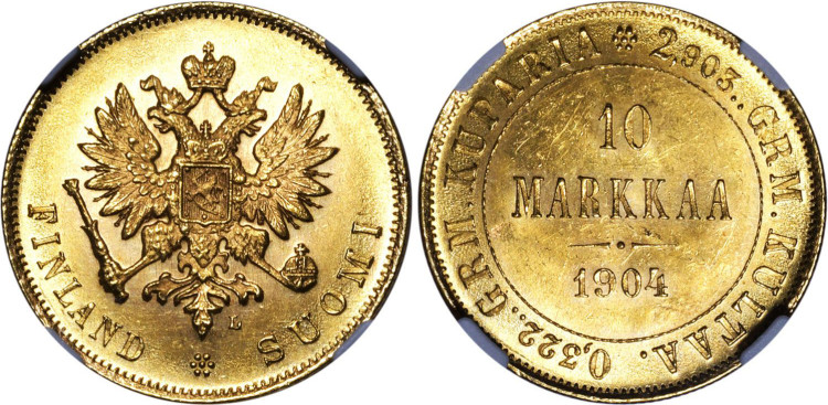 10 марок 1904 года, L