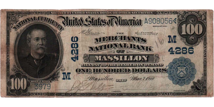 100 долларов 1902 года