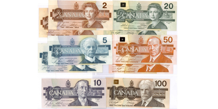 Канада. Коллекция из 50 банкнот (1954-2018гг.) в альбоме