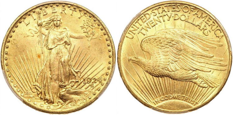 20 долларов 1924 года