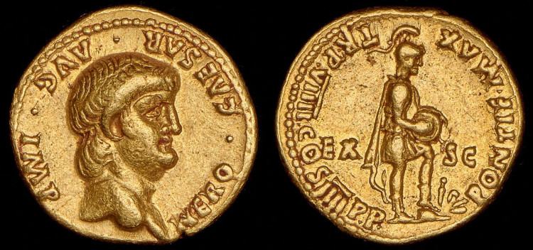 Ауреус. Нерон. Рим империя