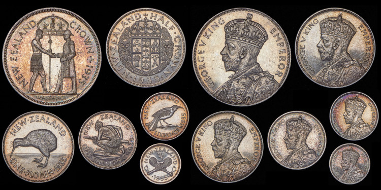 Комплект из 6 сер. монет 1935 года 