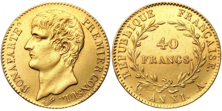 40 франков 1802 года, А