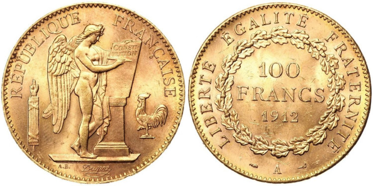 100 франков 1912 года