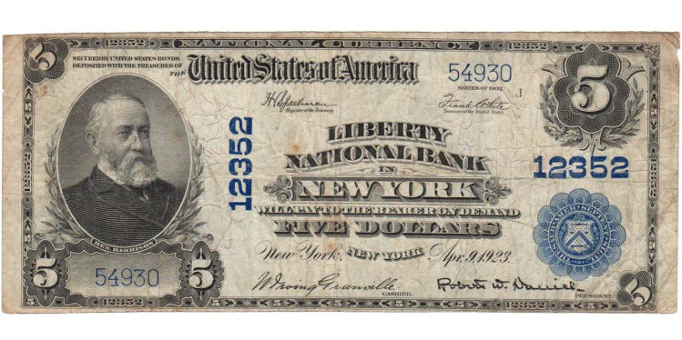 5 долларов 1923 года