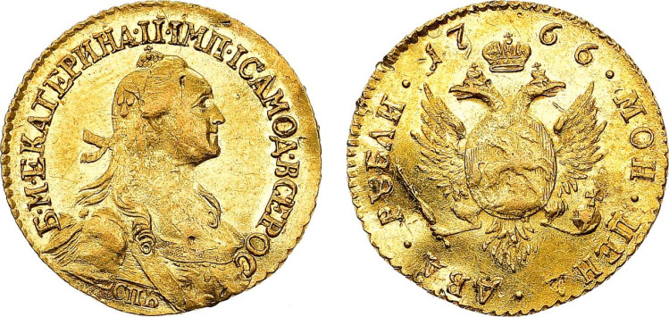 2 рубля 1766 года, СПБ