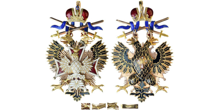 Знак ордена 1914 года. Белого Орла с мечами