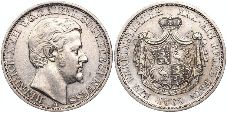 1 союзный талер 1868 года, А. Германия