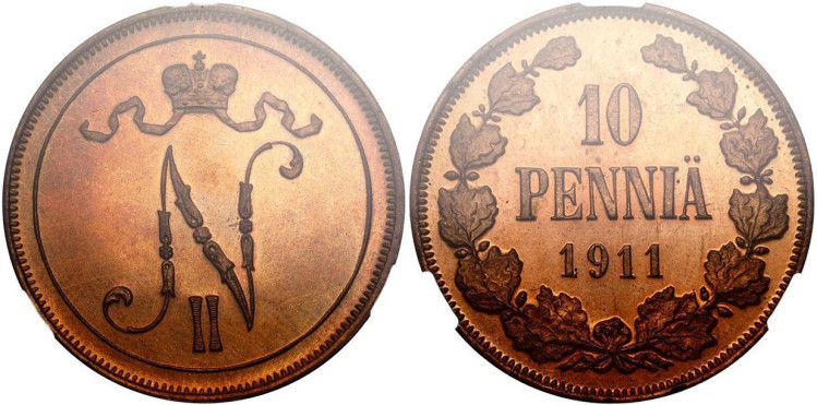 10 пенни 1911 года