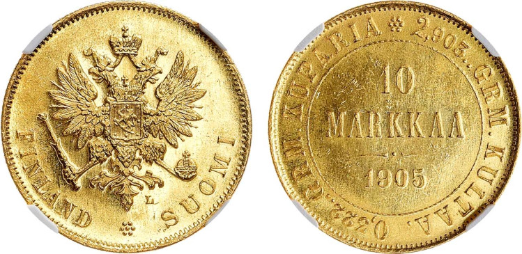 10 марок 1905 года, L