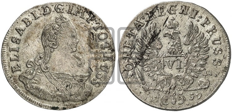 6 грошей 1759 года - Биткин #712 (R)