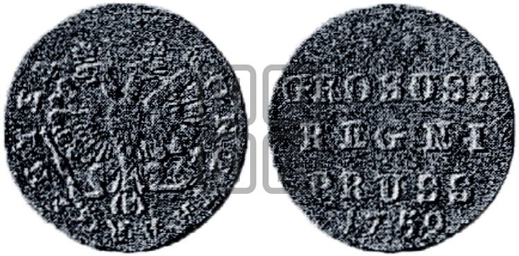 2 гроша 1759 года - Биткин #761 (R2)