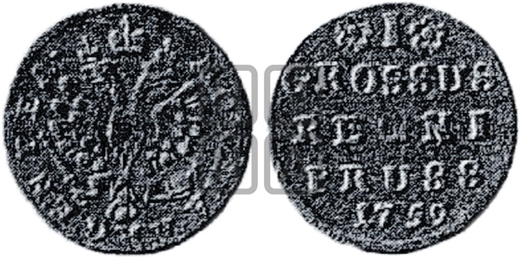 1 грош 1759 года - Биткин #773 (R3)