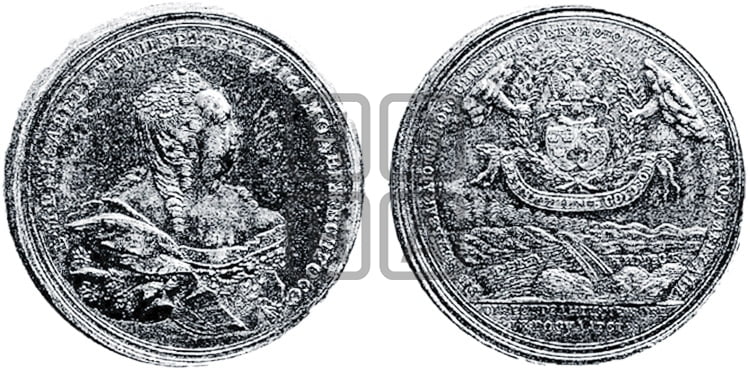 Наградная медаль 1743 года - Биткин #М817 (R1)