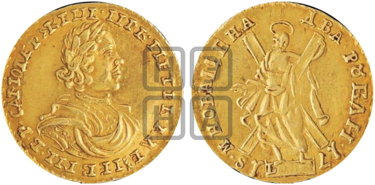 2 рубля 1718 года L (портрет в латах) - Биткин: #64 (R1)