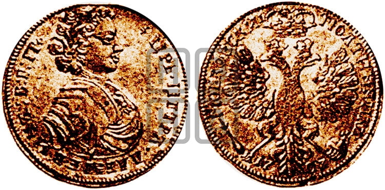 Полтина 1707 года (голова больше, титул ВРП) - Биткин #H576 (R4) новодел