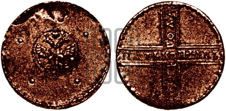 5 копеек 1724 года МД (”Крестовик”, со знаком монетного двора МД) - Биткин: #3717