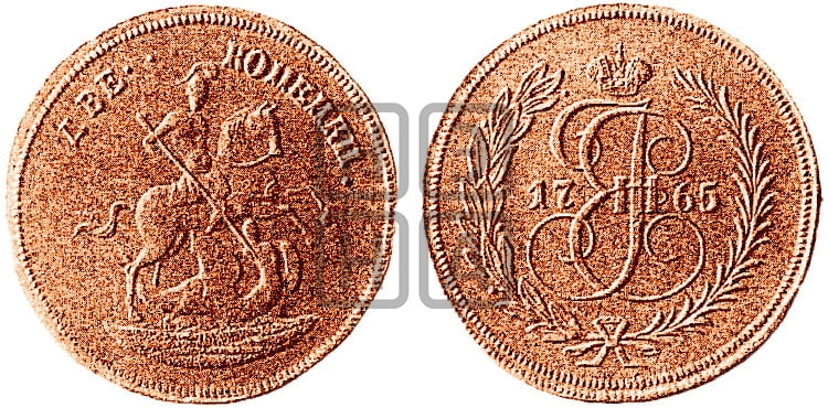 2 копейки 1765 года (ЕМ, Екатеринбургский монетный двор) - Биткин #H692 (R2) новодел