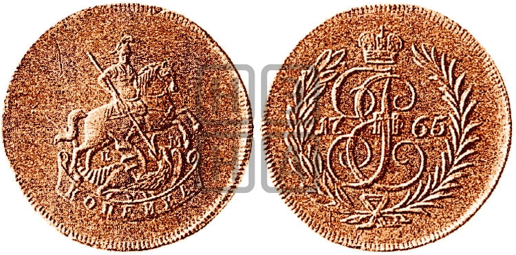 1 копейка 1765 года ЕМ (ЕМ, Екатеринбургский монетный двор) - Биткин #H707 (R2) новодел