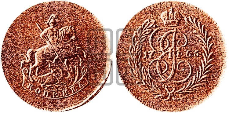 1 копейка 1765 года (ЕМ, Екатеринбургский монетный двор) - Биткин #H713 (R2) новодел