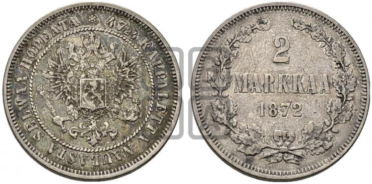 2 марки 1872 года S - Биткин #622
