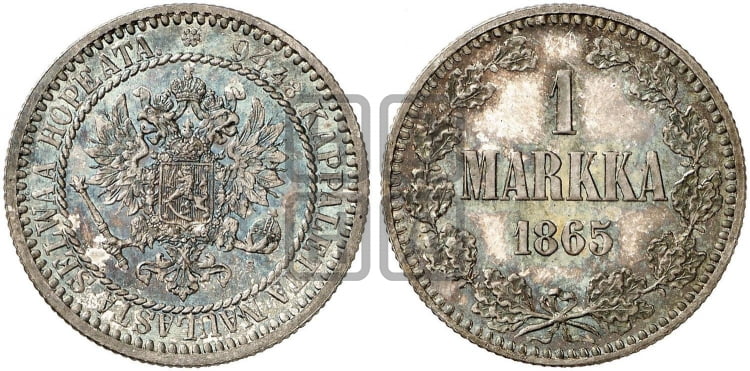 1 марка 1865 года S - Биткин #625