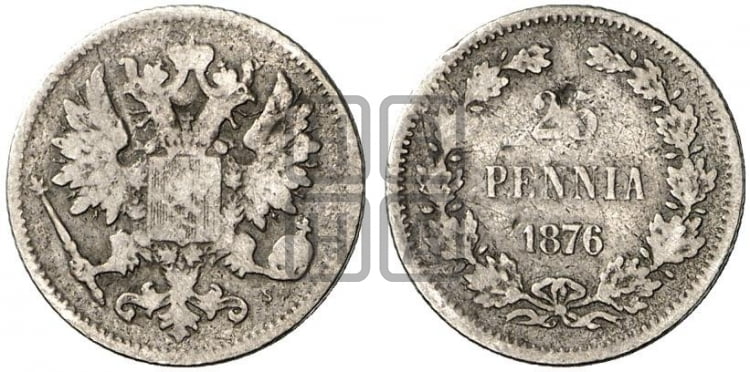 25 пенни 1876 года S - Биткин #650 (R3)