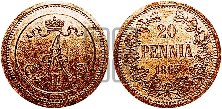 20 пенни 1863 года - Биткин #677 (R4)