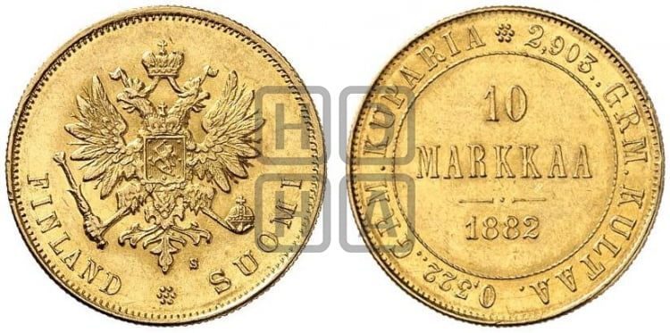 10 марок 1882 года S - Биткин #229