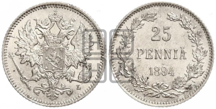 25 пенни 1894 года L - Биткин #241
