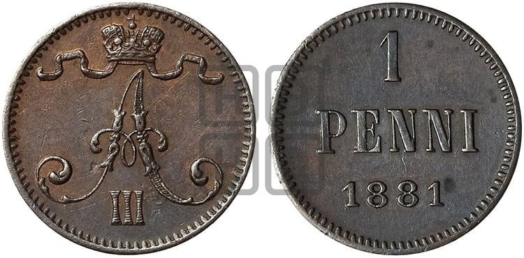 1 пенни 1881 года - Биткин #249