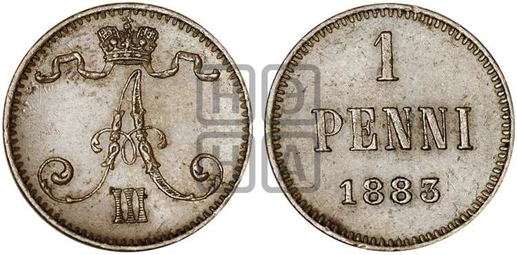 1 пенни 1883 года - Биткин #251