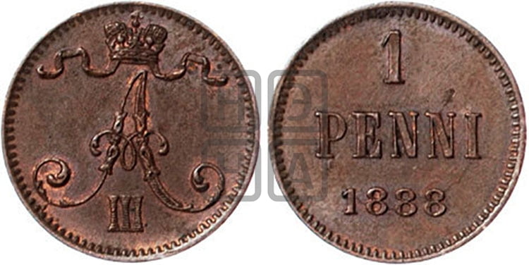 1 пенни 1888 года - Биткин #253