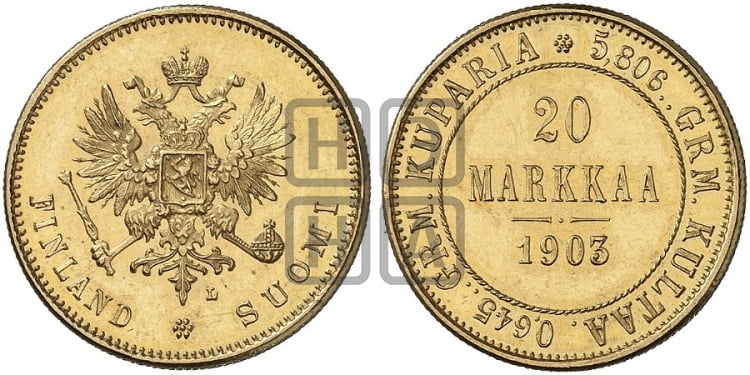 20 марок 1903 года L - Биткин #385