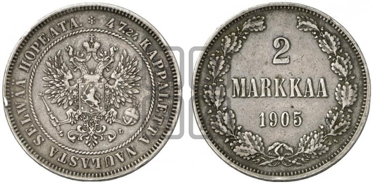 2 марки 1905 года L - Биткин #395 (R1)